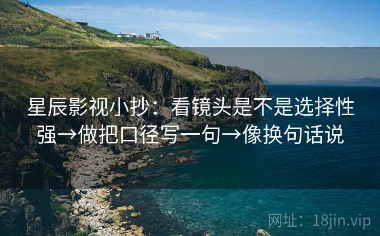 星辰影视小抄:看镜头是不是选择性强→做把口径写一句→像换句话说 第2张 星辰影视小抄:看镜头是不是选择性强→做把口径写一句→像换句话说 第2张